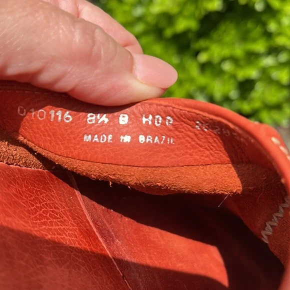 Cole Haan Orange suede mule loafer size 8 1/2 - Picture 9 of 10